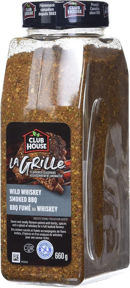 Club House - La Grille - Wild Whiskey Smoked BBQ Seasoning 660g