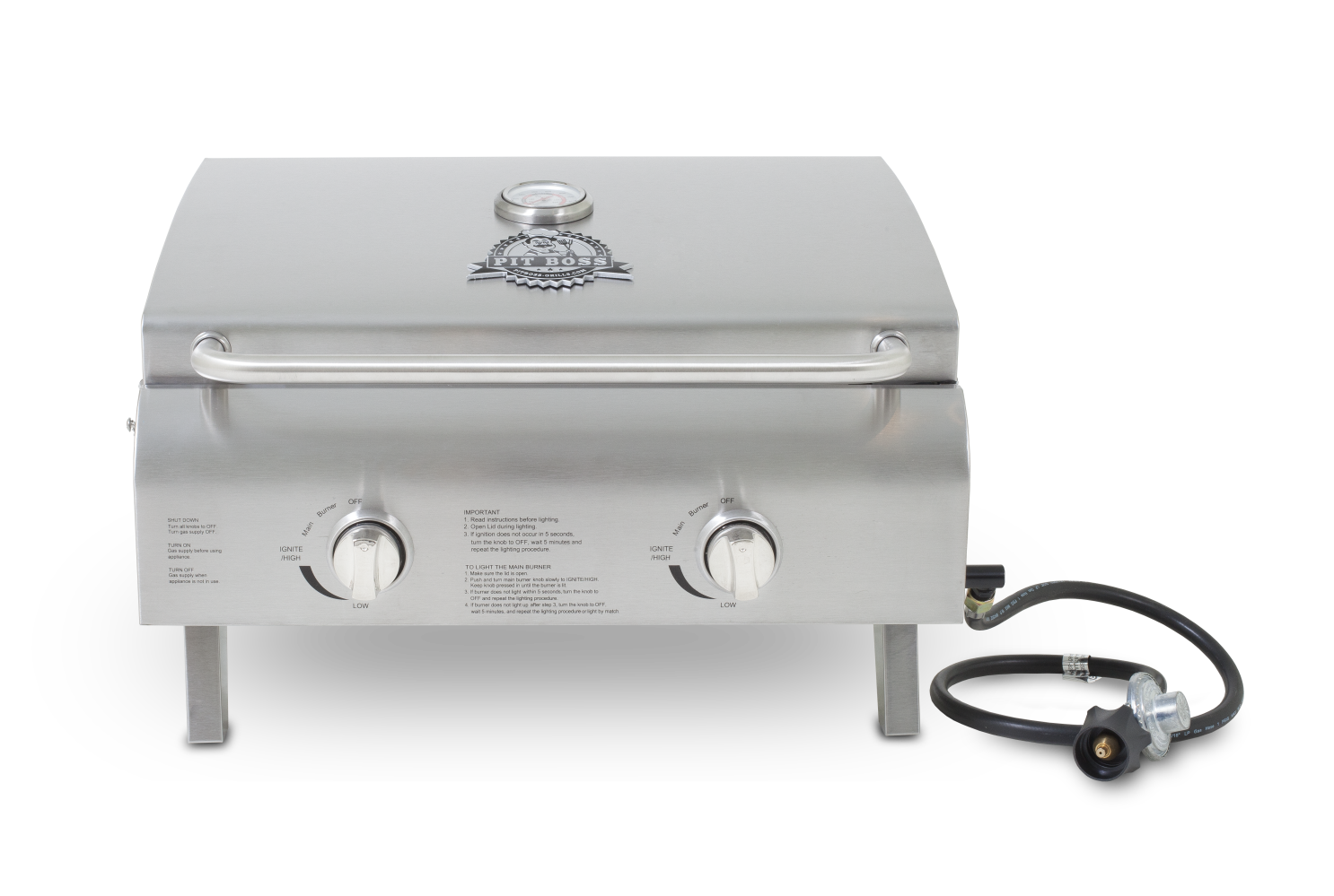 PIT BOSS STAINLESS STEEL 2-BURNER GAS GRILL