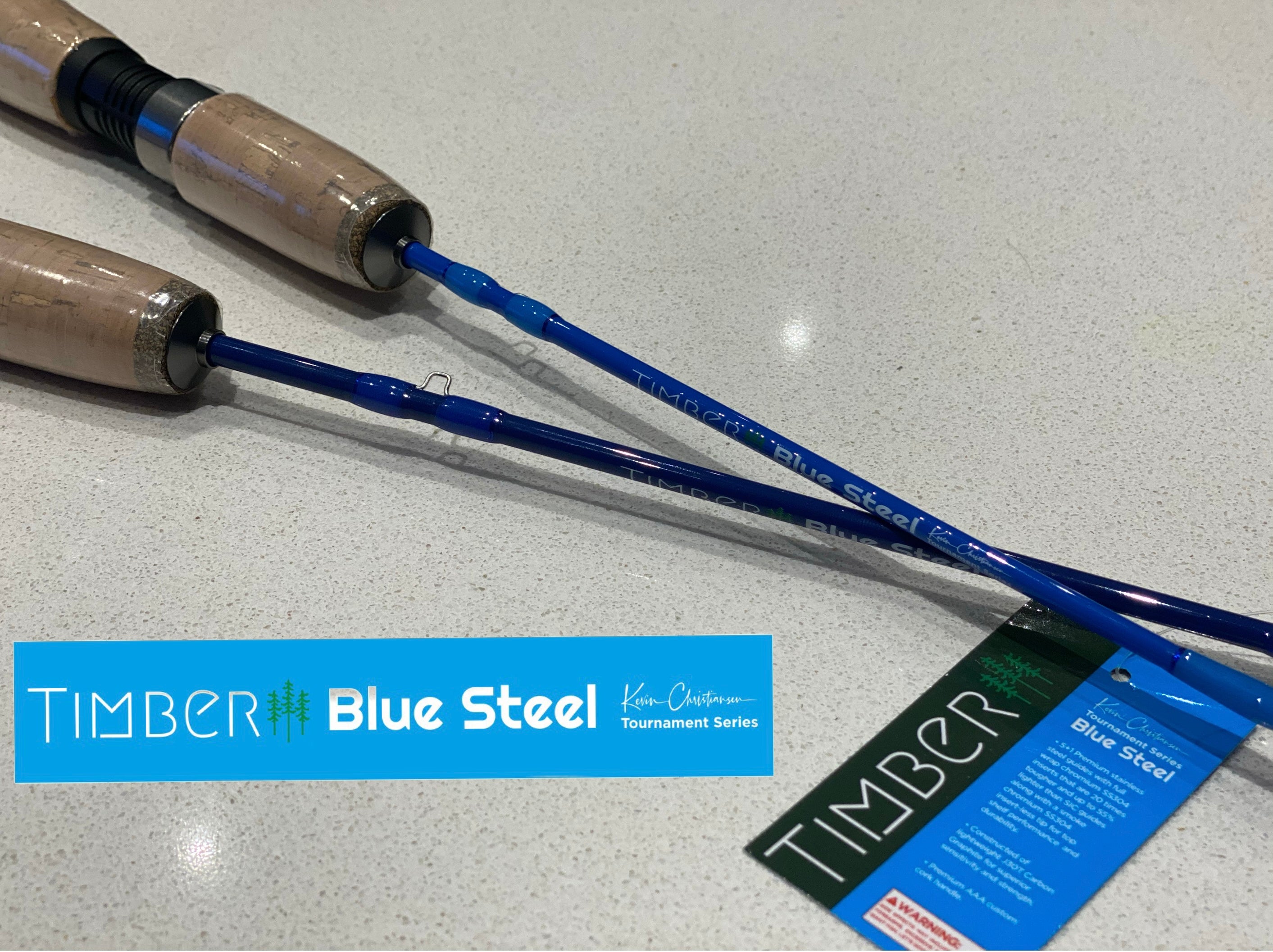 Timber - Ice Fishing Rod - Blue Steel Kevin Christiansen Tournament Series