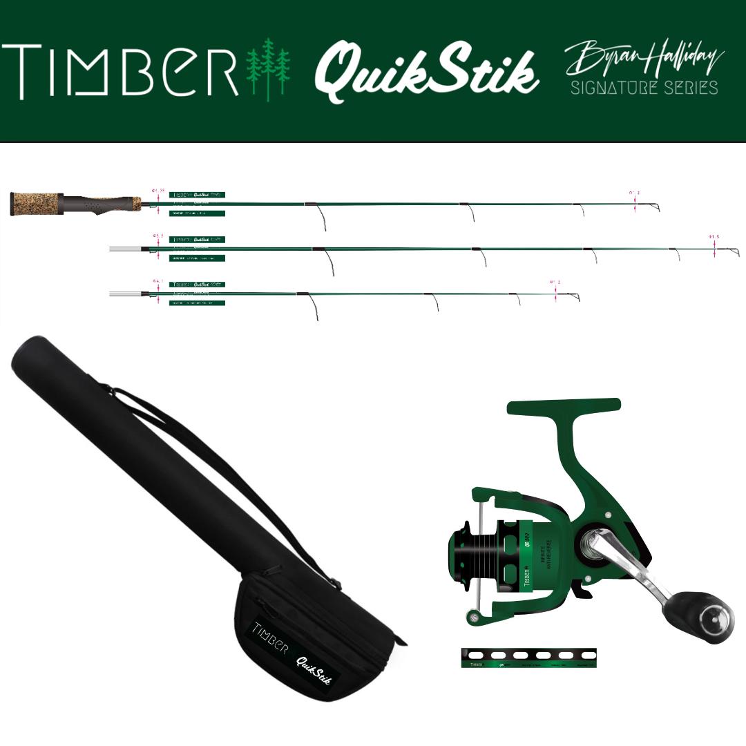 Timber - Ice Fishing Rod - Byran Halliday Signature Series QuikStik – MGA  Distribution Ltd